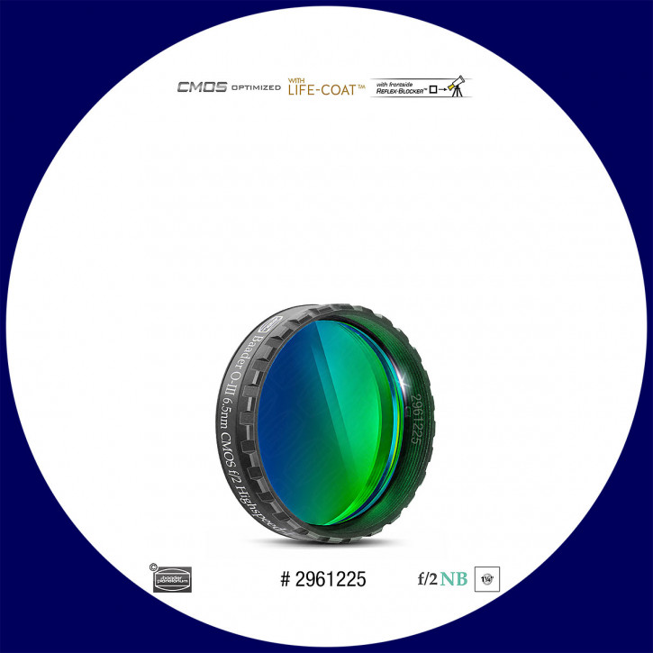 Baader O-III 6.5nm Schmalband (Narrowband) f/2 Highspeed Filter 1¼" - CMOS optimiert