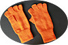 Strickhandschuh, halbe Finger - orange, S-M