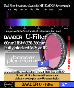 Baader U-Filter (ZWL 350nm) 2"