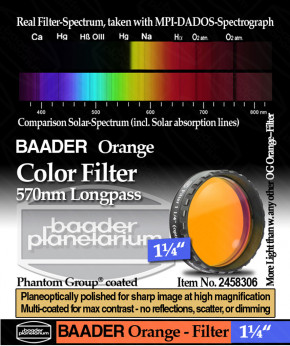 Baader 1¼" Okularfilter Orange 570nm Langpass