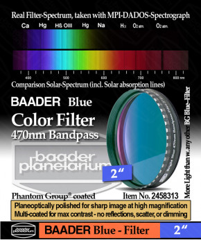 Baader 2" Okularfilter Blau 470nm Bandpass