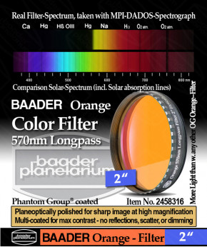Baader 2" Okularfilter Orange 570nm Langpass