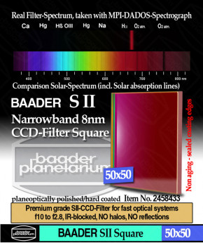 Baader S II 8nm CCD Filter 50x50mm Quadratisch