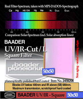 Baader UV-IR Sperr-/L-Filter 50x50mm