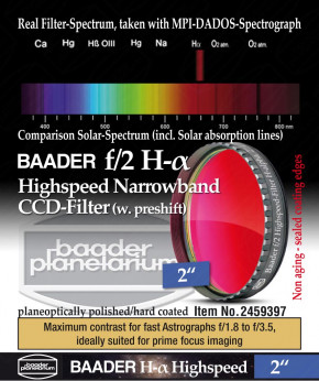 Baader f/2 Highspeed H-alpha Filter 2"